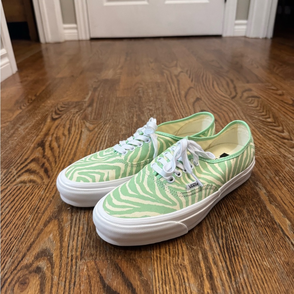 Vans Mint Zebra Pattern Sneakers